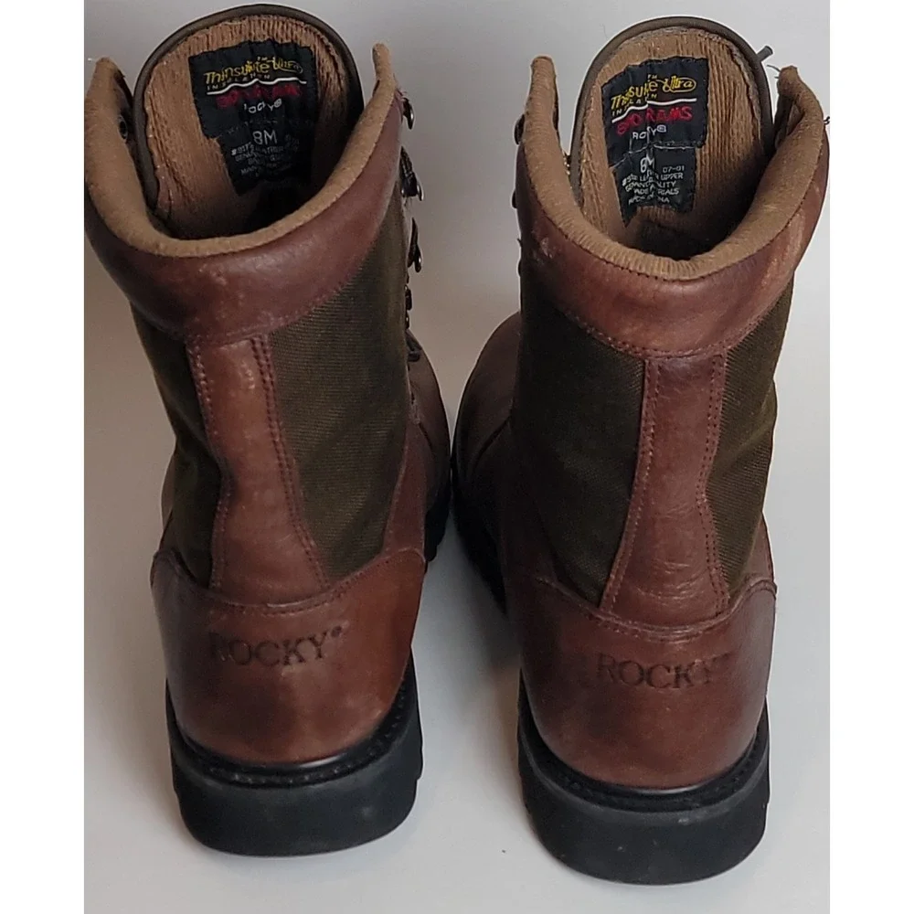 Rocky Ranger Gore-tex Men's Waterproof Brown Leather Hiking Work‎ Boots Size 8M